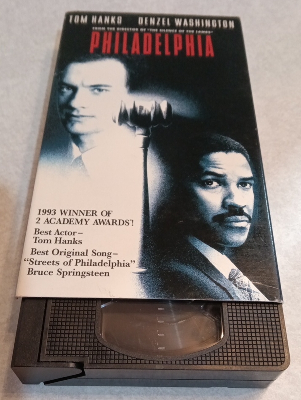 Philadelphia VHS Tape - Movie Cover with Tom Hanks & Denzel Washington
